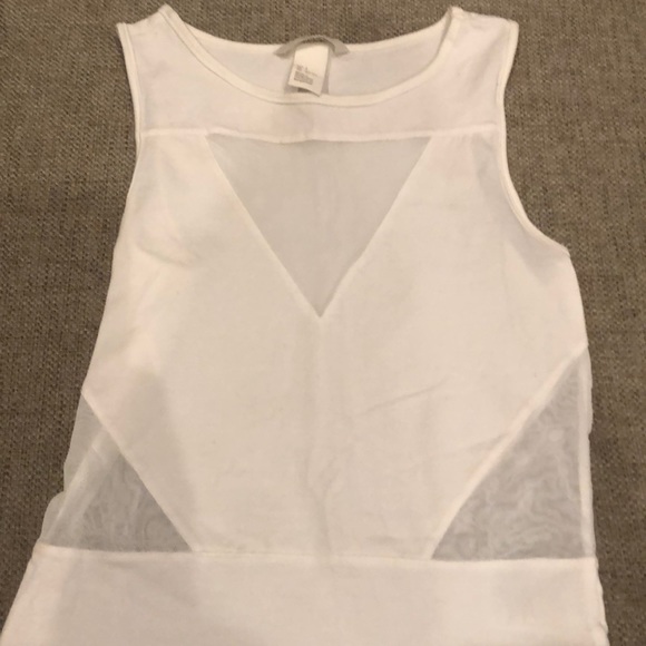 H&M white mesh cutout body suit - Picture 2 of 7